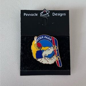 Winter Park snowboarding trading enamel pin